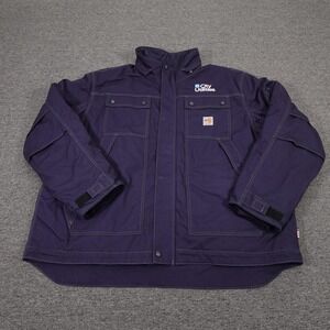 Carhartt FR Jacket Mens 2XL Blue Full Swing Canvas Parka Insulated 102182